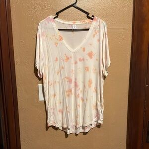Tie-Dye V-Neck Women's Top